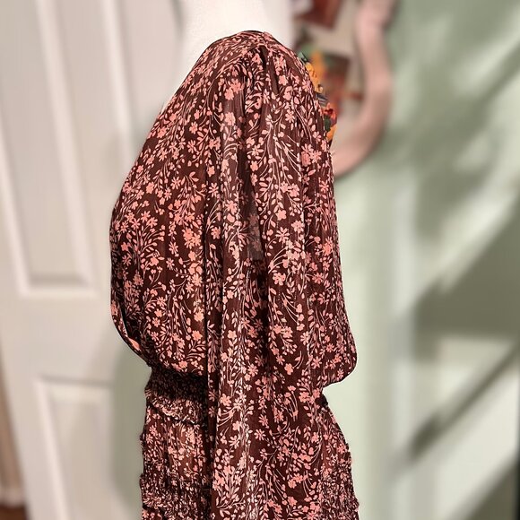 NWT Floral Ruffled Dress by Socialite, Size M - Picture 2 of 6